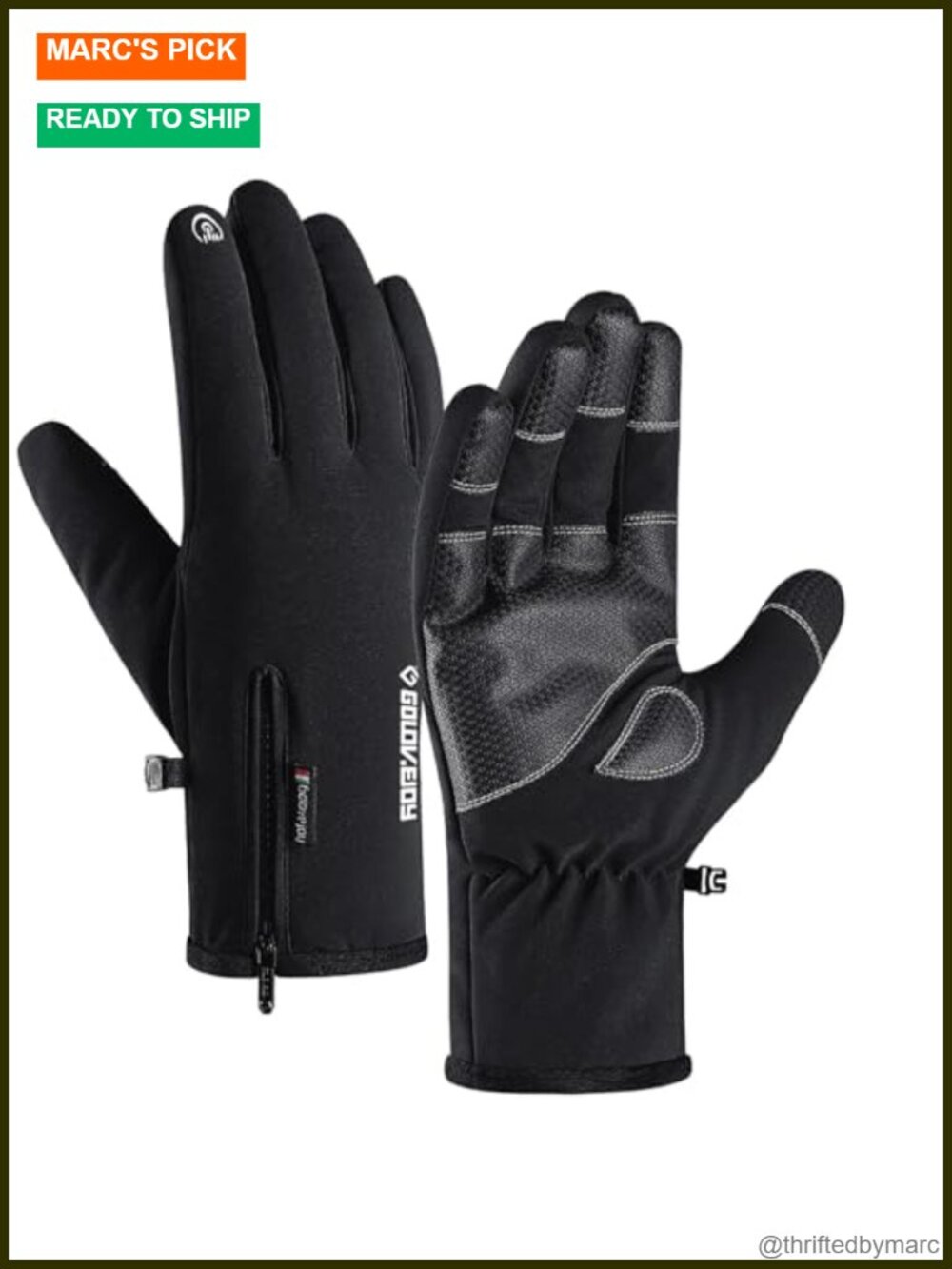 Men's Windproof Waterproof Touch Screen Winter Gloves -30℉ for Outdoor Work